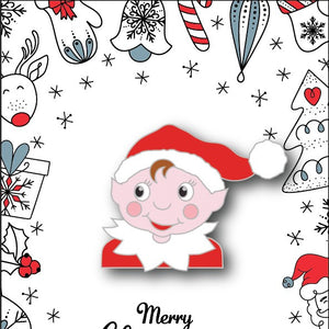 Christmas Cheeky Elf Badge