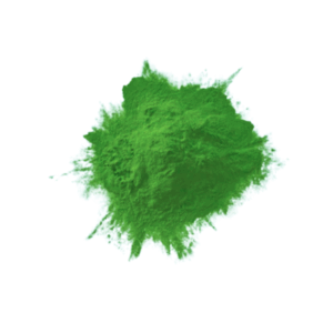 A pile of green colored powder