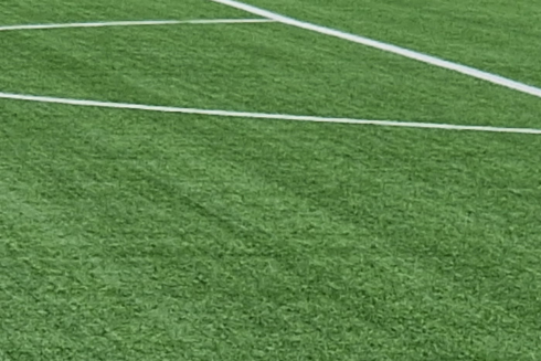 Grassy football field